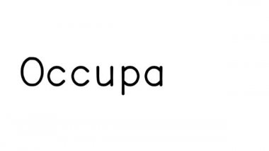 Çeşitli Sans-Serif Yazı Tipleri ve Ağırlıkları ile Meslek El Yazısı Metni Canlandırması