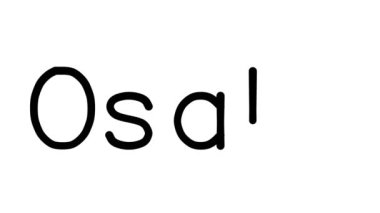 Osaka Yazılı Metin Canlandırması Çeşitli Sans-Serif Yazı Tipleri ve Ağırlıkları