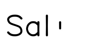 Çeşitli Sans-Serif Yazı Tipleri ve Ağırlıkları ile Salut El Yazısı Metni CanlandırmasıName