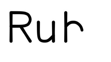 Çeşitli Sans-Serif Yazı Tipleri ve Ağırlıkları ile Ruby El Yazısıyla Yazı Canlandırması