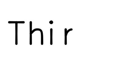 Çeşitli Sans-Serif Yazı Tipleri ve Ağırlıkları ile Susuzluk El Yazısı Metni CanlandırmasıName