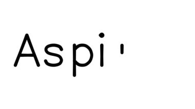 Çeşitli Sans-Serif Yazı Tipleri ve Ağırlıkları ile Aspirin El Yazısı Metni Canlandırması