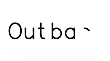 Outback Yazılı Metin Canlandırması Çeşitli Sans-Serif Yazı Tipleri ve Ağırlıkları