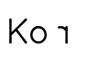 Çeşitli Sans-Serif Yazı Tipleri ve Ağırlıkları ile Koala El Yazısı Metni Canlandırması