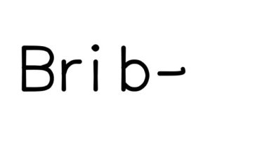 Çeşitli Sans-Serif Yazı Tipleri ve Ağırlıkları ile Rüşvet El Yazıları Animasyonu