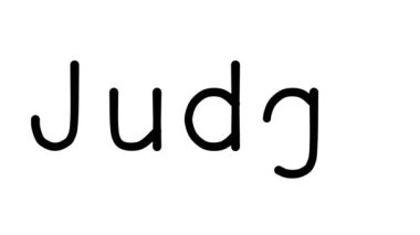 Çeşitli Sans-Serif Yazı Tipleri ve Ağırlıklarıyla Yargıç El Yazısıyla Yazı Canlandırması