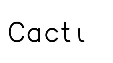 Çeşitli Sans-Serif Yazı Tipleri ve Ağırlıkları ile Kaktüs El Yazısı Animasyonu