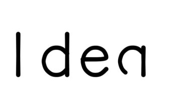 Çeşitli Sans-Serif Yazı Tipleri ve Ağırlıkları ile Yazılı Fikirler CanlandırmasıName