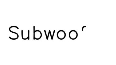 Çeşitli Sans-Serif Yazı Tipleri ve Ağırlıkları ile Alt Woofer Metin Canlandırması