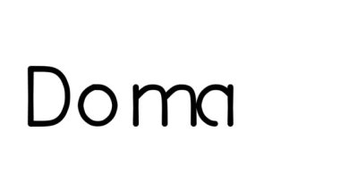 Çeşitli Sans-Serif Yazı Tipleri ve Ağırlıkları ile Alan Adı El Yazısı Metni Canlandırması