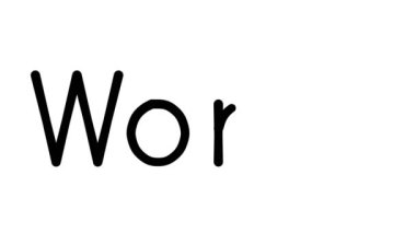 Çeşitli Sans-Serif Yazı Tipleri ve Ağırlıkları ile Dünya El Yazısı Metni Canlandırması