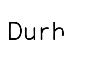 Çeşitli Sans-Serif Yazı Tipleri ve Ağırlıkları ile Durham El Yazısı Metni Animasyonu