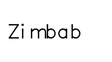 Zimbabwe Çeşitli Sans-Serif Yazı Tipleri ve Ağırlıkları ile Metin Animasyonu