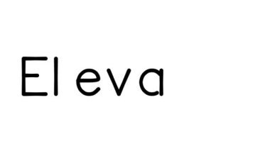 Çeşitli Sans-Serif Yazı Tipleri ve Ağırlıklarıyla Asansör El Yazısı Canlandırması