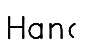 Çeşitli Sans-Serif Yazı Tipleri ve Ağırlıkları ile Hanoi El Yazısı Metni CanlandırmasıName