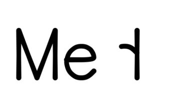 Çeşitli Sans-Serif Yazı Tipleri ve Ağırlıkları ile Meds El Yazısı Metni Canlandırması