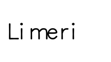 Çeşitli Sans-Serif Yazı Tipleri ve Ağırlıkları ile Limerick El Yazısı Metni Canlandırması