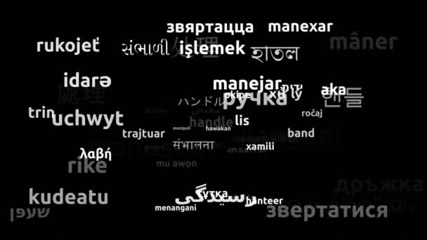 Poignée Traduite Langues Dans Monde Entier Boucle Sans Fin Zoom — Video