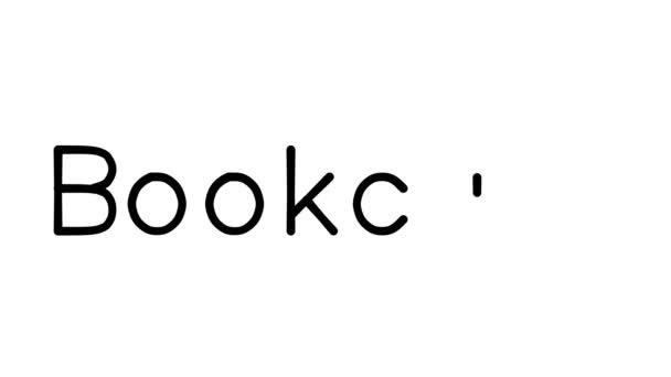 Bokhylla Handskriven Text Animation Olika Sans Serif Teckensnitt Och Vikter — Stockvideo