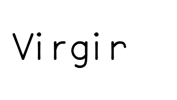 Virginia Handwritten Text Animation Various Sans Serif Fonts Weights — Stock video