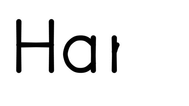 Harp Handskriven Text Animation Olika Sans Serif Teckensnitt Och Vikter — Stockvideo