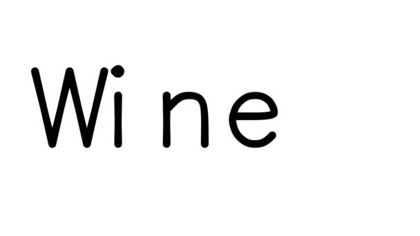 Winery Handwritten Text Animation Various Sans Serif Fonts Weights — 비디오
