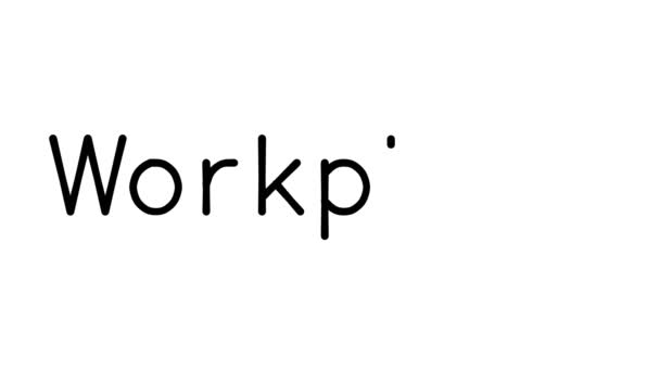 Arbetsplats Handskriven Text Animation Olika Sans Serif Teckensnitt Och Vikter — Stockvideo