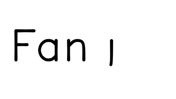 Fangirl Handwritten Text Animation Various Sans Serif Fonts Weights — Stock Video