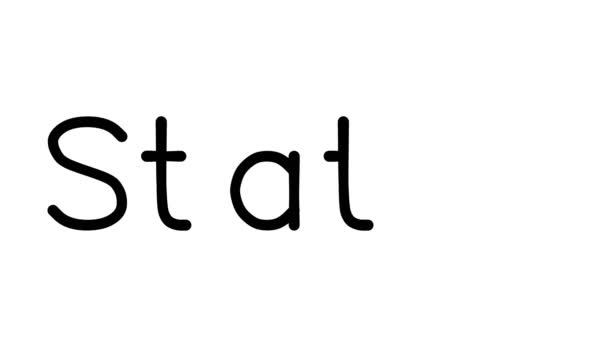 Status Handwritten Text Animation Various Sans Serif Fonts Weights — Stock Video