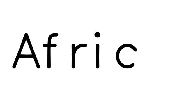 Animación Texto Manuscrita África Varias Fuentes Pesos Sans Serif — Vídeo de stock