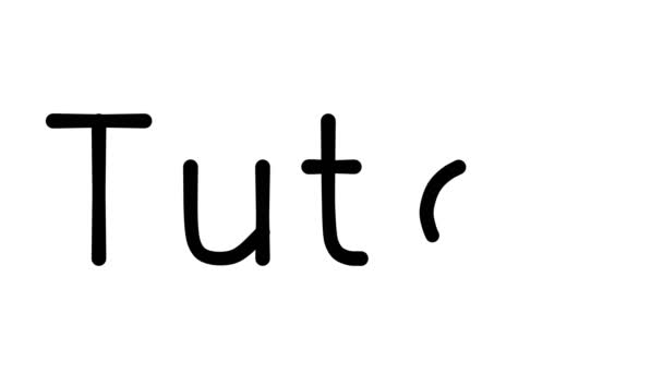 Tutor Handwritten Text Animation Various Sans Serif Fonts Weights — Stock Video