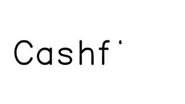 Χειρόγραφο Κείμενο Animation Cashflow Διάφορες Γραμματοσειρές Και Βάρη Sans Serif — Αρχείο Βίντεο
