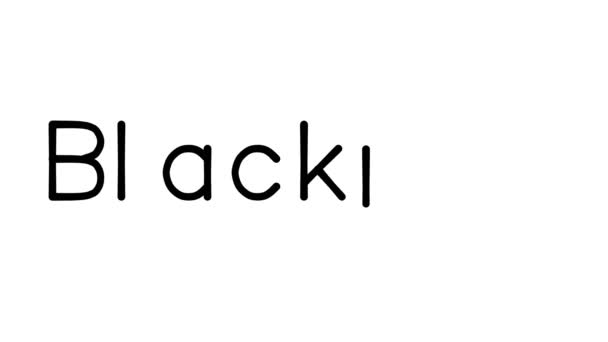 Blackpool Handskriven Text Animation Olika Sans Serif Teckensnitt Och Vikter — Stockvideo
