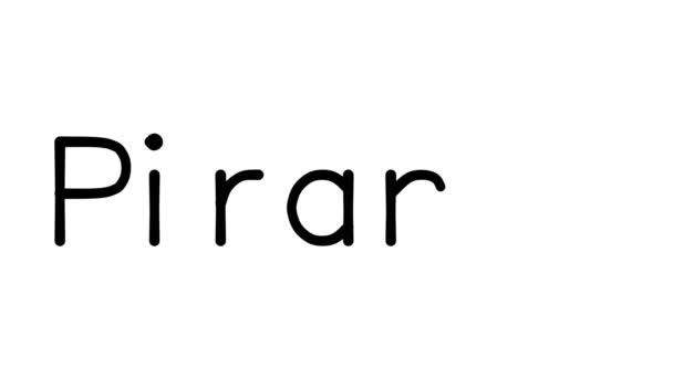 Piranha Handskriven Text Animation Olika Sans Serif Teckensnitt Och Vikter — Stockvideo
