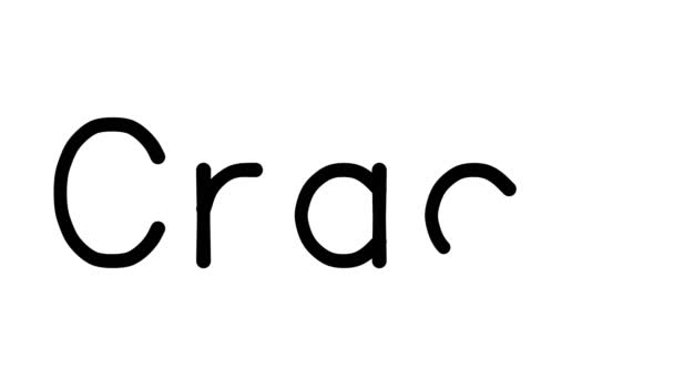各种无限制字体和权数中的Crack手写体动画 — 图库视频影像