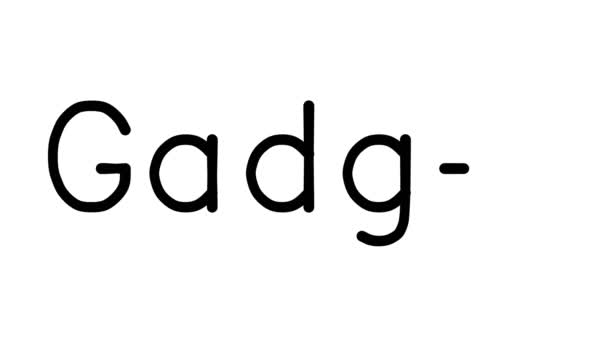 Gadget Handwritten Text Animation Various Sans Serif Fonts Weights — Stock Video