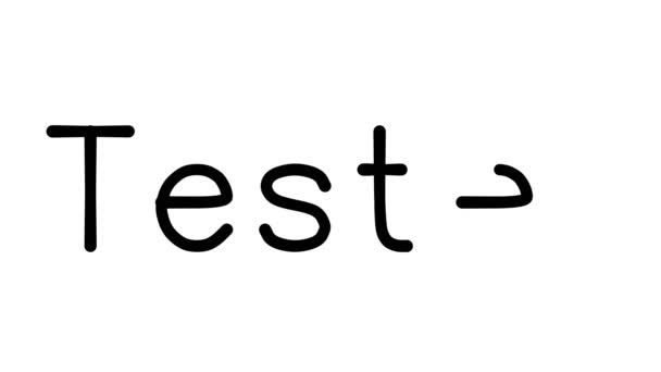 Tester Handskriven Text Animation Olika Sans Serif Teckensnitt Och Vikter — Stockvideo