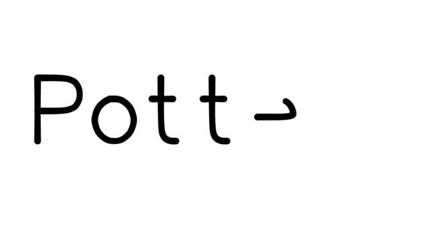 Aardewerk Handgeschreven Tekst Animatie Verschillende Sans Serif Fonts Gewichten — Stockvideo
