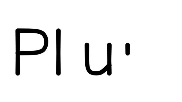 Plum Handwritten Text Animation Various Sans Serif Fonts Weights — Stock Video