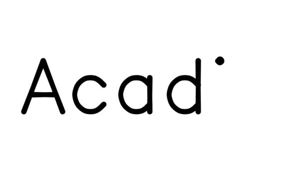 Acadia Handgeschreven Tekst Animatie Diverse Sans Serif Fonts Gewichten — Stockvideo