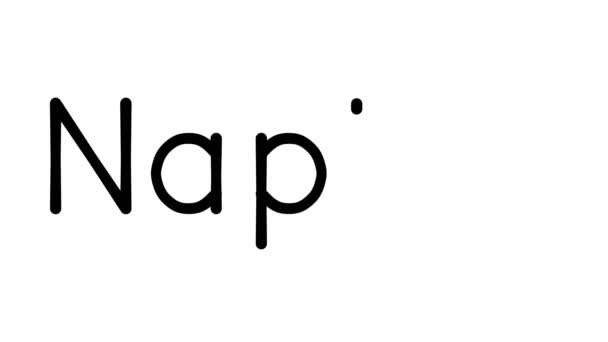 Χειρόγραφο Κείμενο Animation Της Νάπολης Διάφορες Γραμματοσειρές Και Βάρη Sans — Αρχείο Βίντεο