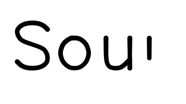 Soupe Animation Manuscrite Texte Dans Diverses Polices Poids Sans Sérif — Video