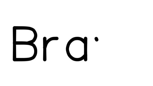 Bravo Handwritten Text Animation Various Sans Serif แบบอ กษรและน าหน — วีดีโอสต็อก