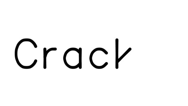 Cracker Handwritten Text Animation Various Sans Serif Fonts Weights — Stock Video
