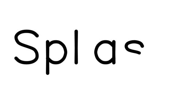 Splash Handwritten Text Animation Various Sans Serif Fonts Weights — 비디오