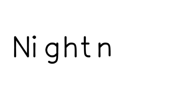 Nachtmerrie Handgeschreven Tekst Animatie Diverse Sans Serif Fonts Gewichten — Stockvideo