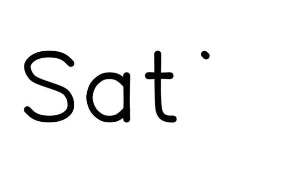 Satin Handskriven Text Animation Olika Sans Serif Teckensnitt Och Vikter — Stockvideo