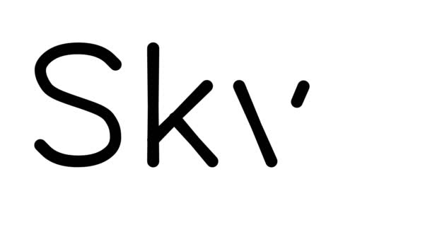 Animação Texto Manuscrito Skye Várias Fontes Pesos Sans Serif — Vídeo de Stock