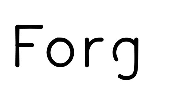 Forge Animație Text Scris Mână Diferite Fonturi Greutăți Sans Serif — Videoclip de stoc