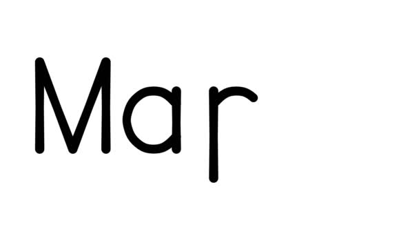 Maple Handwritten Text Animation Various Sans Serif Fonts Weights — Stock Video